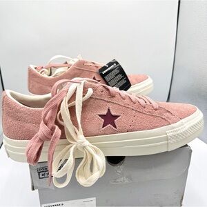 NWT Converse One Star Pro OX Shoes Cherry Vision Canyon Dusk Pink Suede Leather